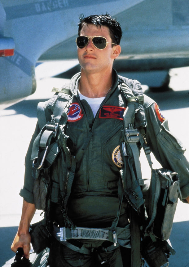 Том Круз в фильме Top Gun, 1986 год