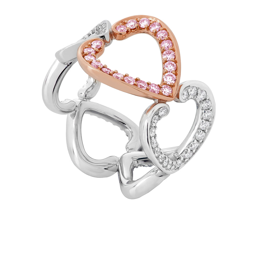 Garrard, кольцо Aloria, белое и розовое золото, бриллианты
Подпись к фото: