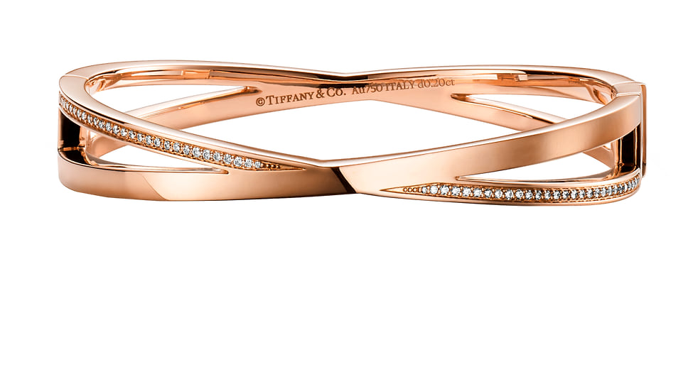Tiffany &amp; Co., браслет Atlas, розовое золото, бриллианты