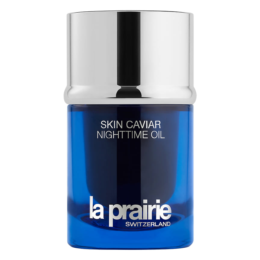 La Prairie, масло для лица Skin Caviar Nighttime Oil. Основу его формулы составляет компонент Caviar Retinol с икорным ретинолом и липидами икры, масло помогает ускорить естественные восстановительные процессы, увлажняет кожу и делает ее более эластичной.