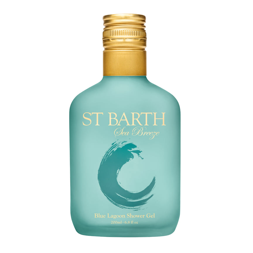 St. Barth, освежающий гель для душа Sea Breeze «Голубая лагуна». В составе: кокосовое масло, вода Карибского моря.