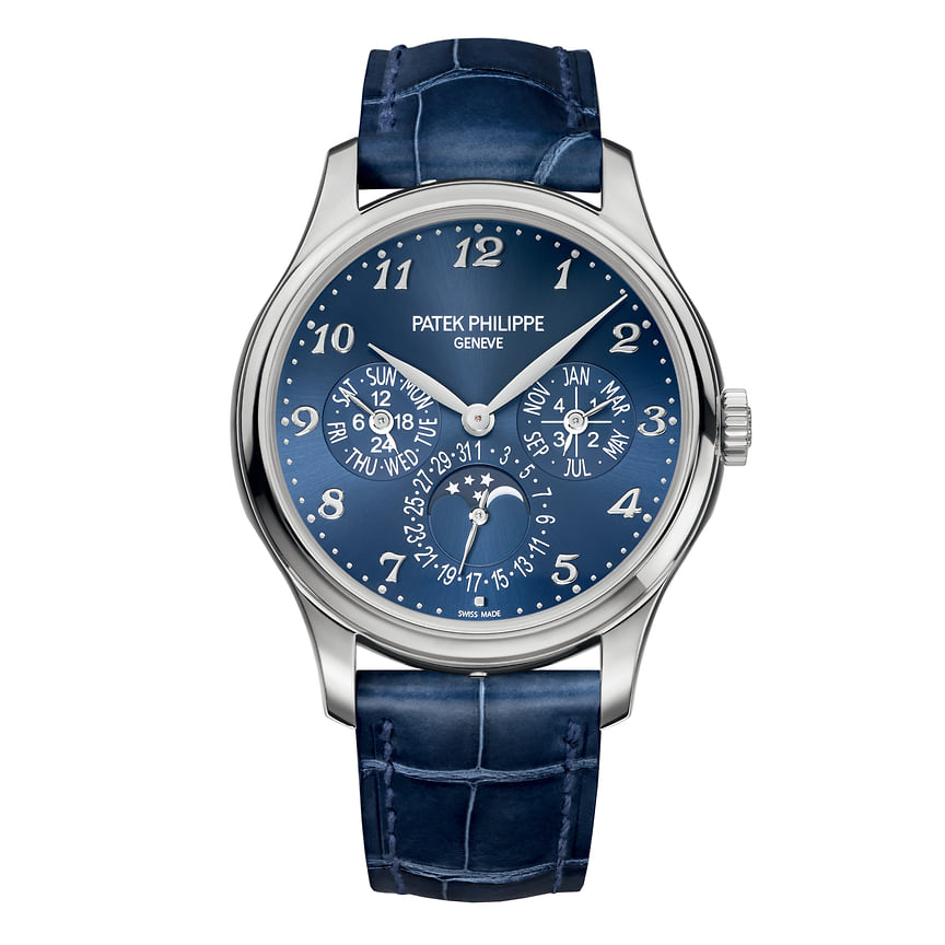 Мужские часы Patek Philippe Grand Complications Ref. 5327G-001, вечный календарь, фазы Луны, 24-часовая индикация, корпус - белое золото, 39 мм, механизм - мануфактурный автоматический, запас хода - 48 часов