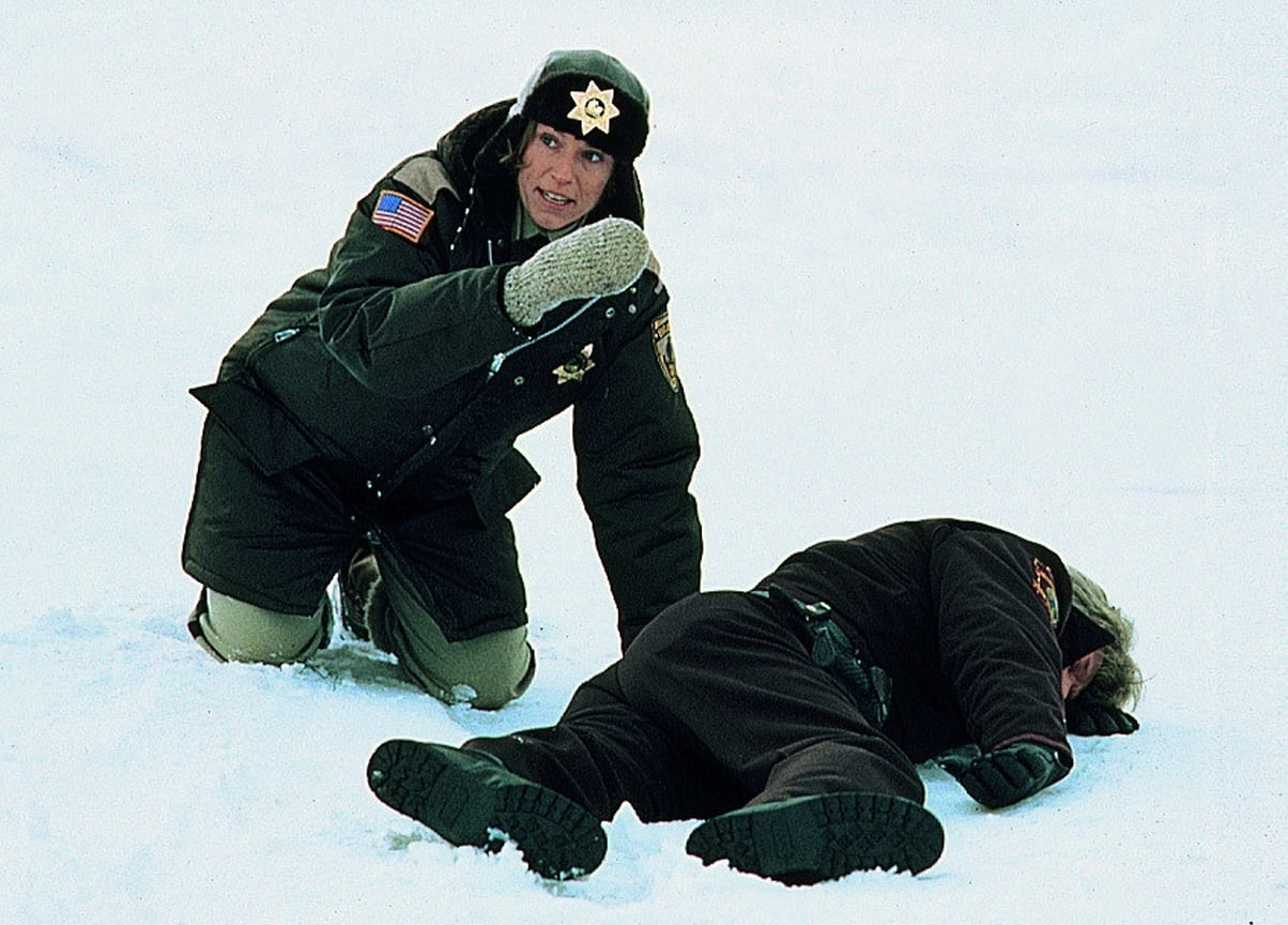 Кадр из фильма «Фрго», режиссеры Джоэл и Итан Коэны, 1996 год.