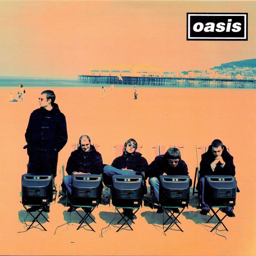 Обложка сингла группы Oasis «Roll with it»