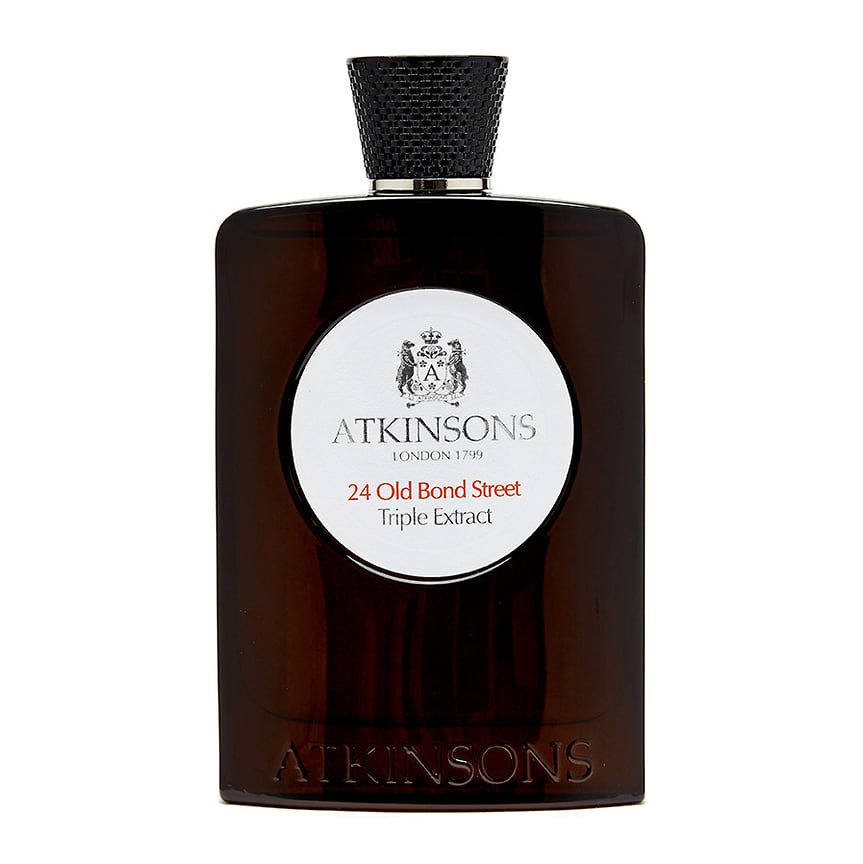 Atkinsons, одеколон 24 Old Bond Street Triple Extract. Ноты: можжевельник, гальбанум, турецкая роза, кардамон, чай, бобы тонка, виски, ладан.