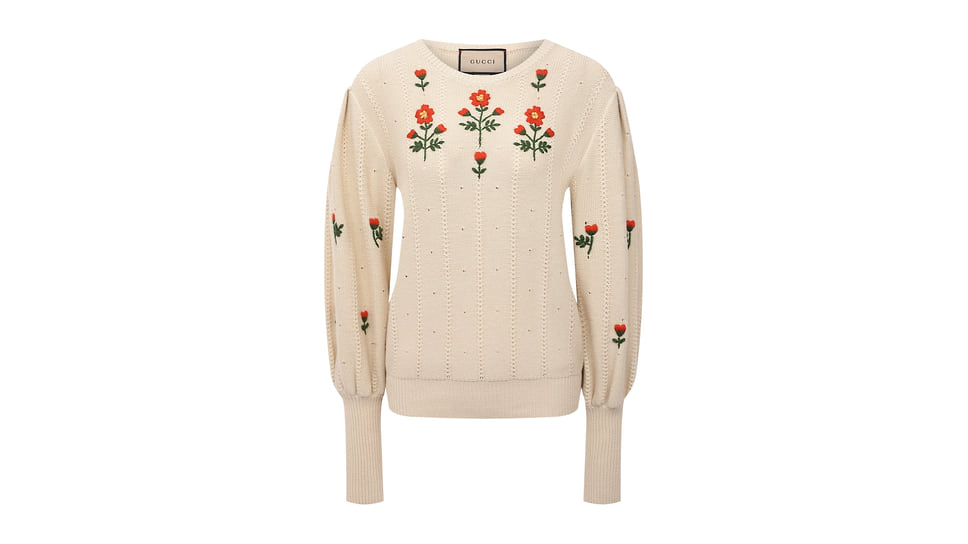 Пуловер из шерсти и хлопка Gucci, 169 500 руб., ЦУМ