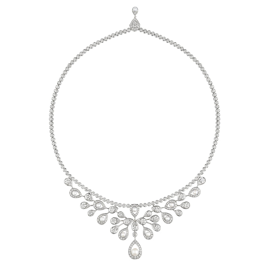 Колье Chaumet из искусственного жемчуга и бриллиантов Josephine Aigrette Imperiale