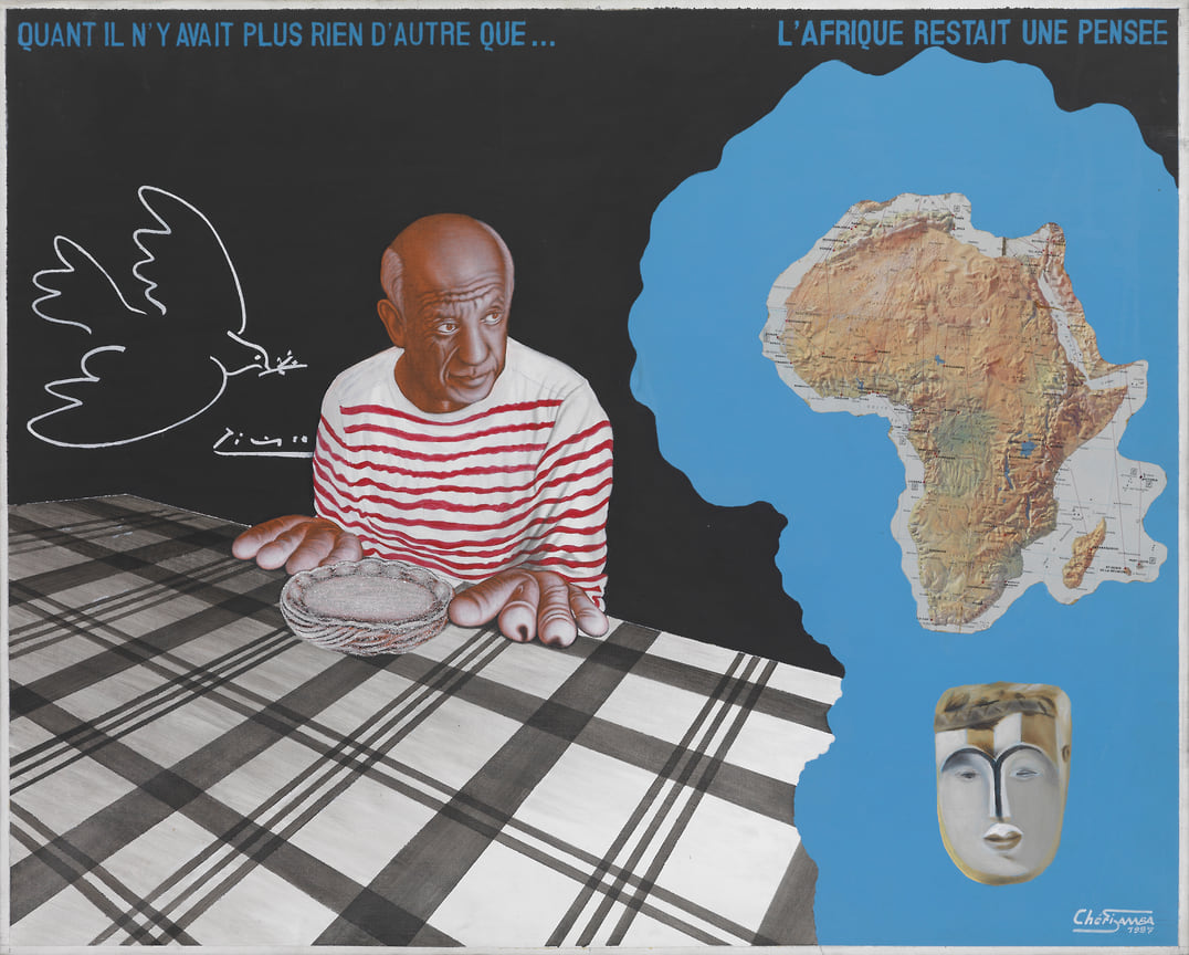 Самба Шери, «Когда ничего не осталось, кроме... Африка оставалась мыслью», акрил на холсте, 1997 год