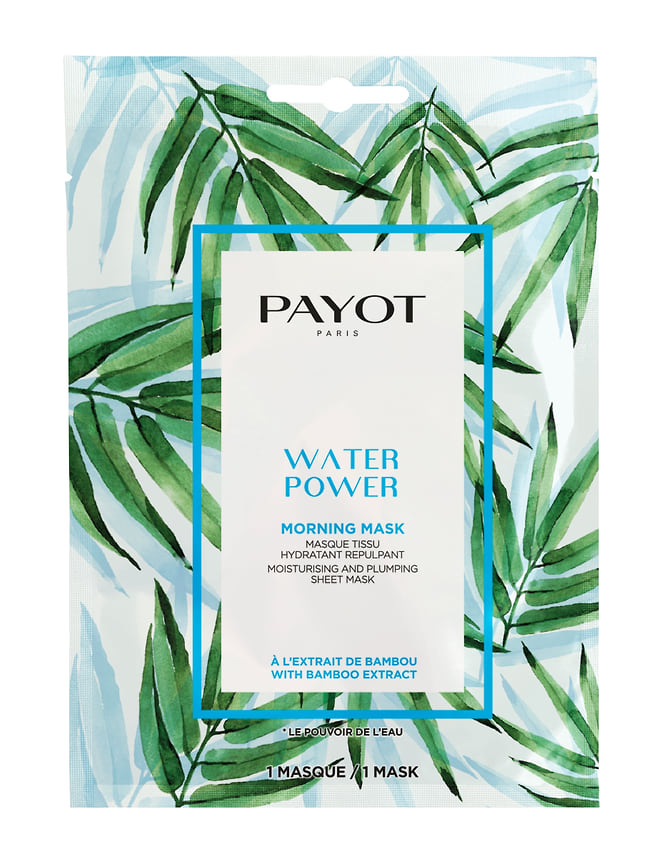 Payot, биоразлагаемая тканевая маска с экстрактом бамбука Water Power для увлажнения и тонизации кожи.