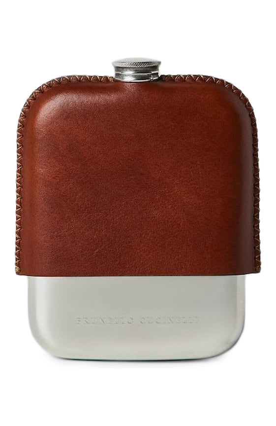 Фляга с кожаной отделкой Brunello Cucinelli, 61 800 р.
