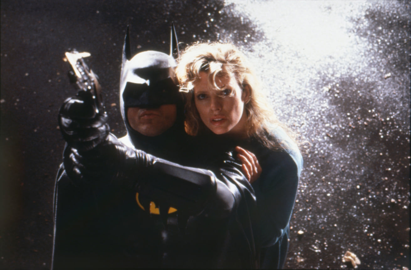 Джек Николсон и Ким Бейсингер d фильмt «Бэтмен» режиссера Тима Бертона, 1989 год.