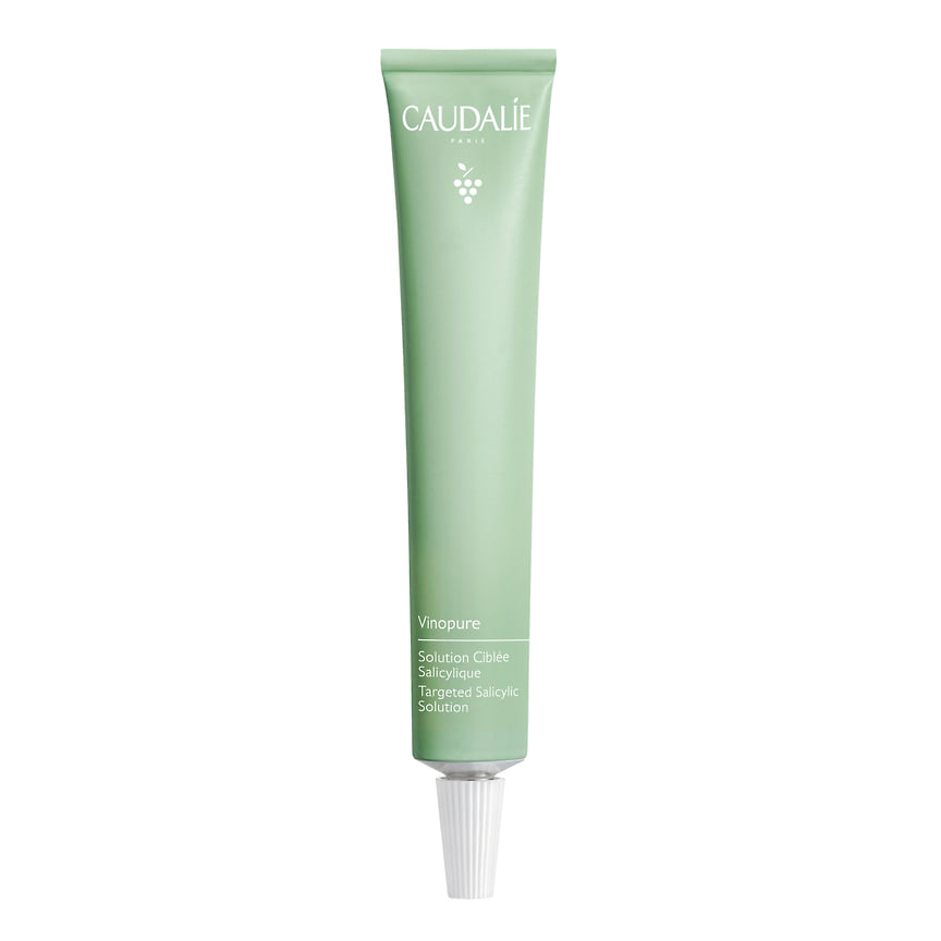 Caudalie (Франция), точечное средство против несовершенств кожи Vinopure: снимает воспаления и убирает покраснения. В составе: натуральная салициловая кислота, ниацинамид, масло чайного дерева.