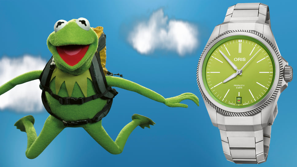 Часы Oris ProPilot X Kermit Edition