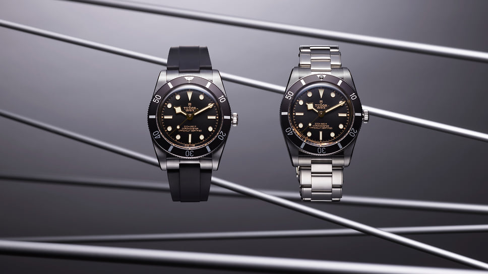 Часы Tudor Black Bay 54 на каучуковом ремешке и стальном браслете