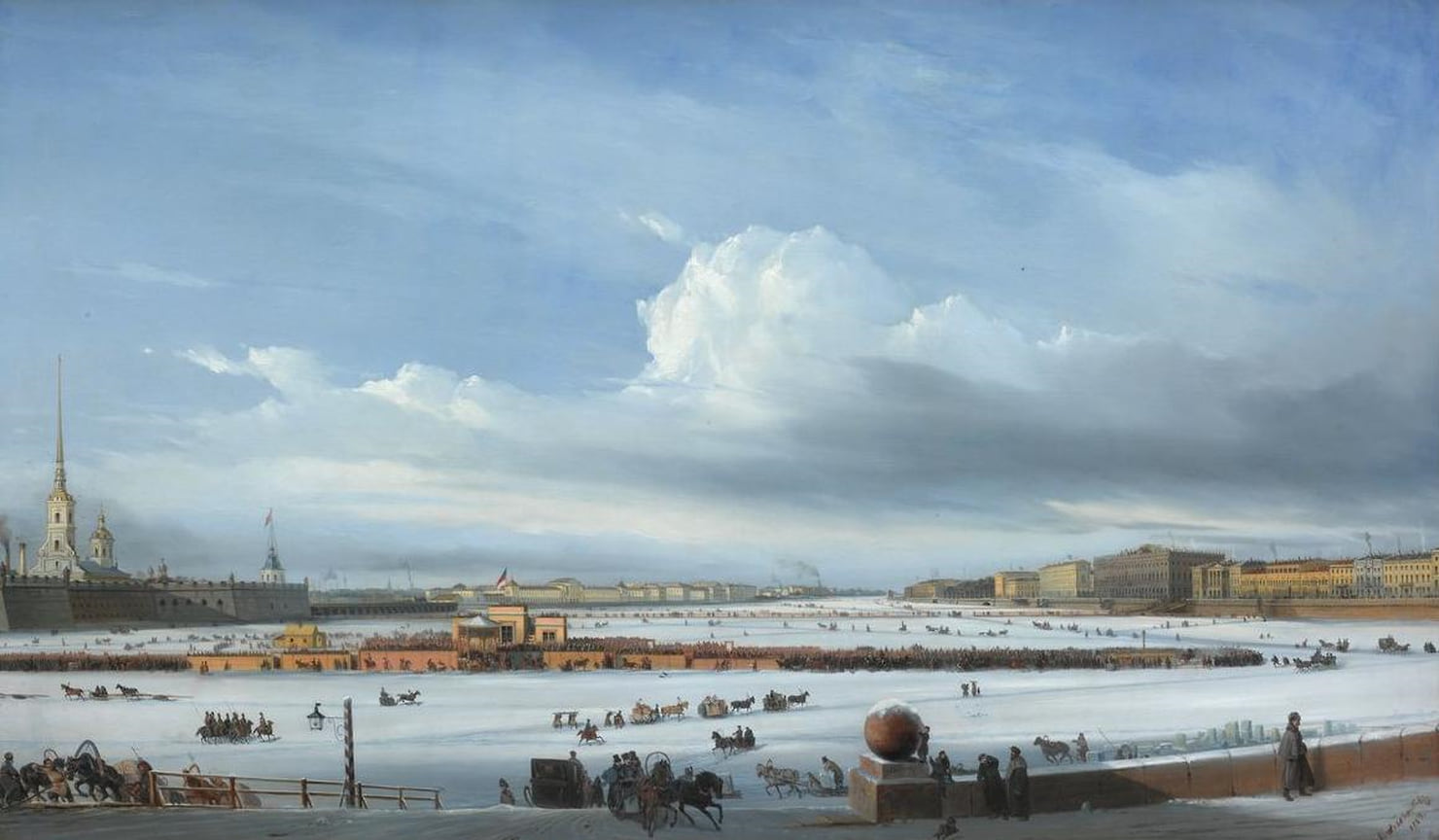 Алексей Боголюбов. Катание на Неве. 1854. ГТГ