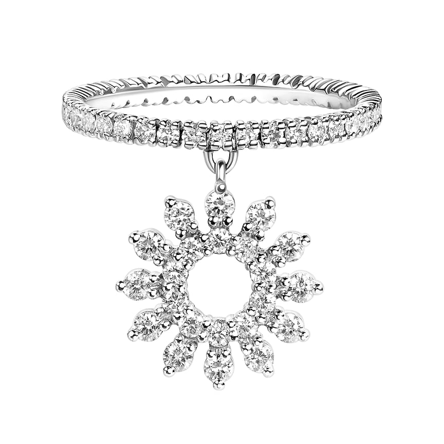 Кольцо Waltz of Snowflakes, белое золото, бриллианты, Parure Atelier