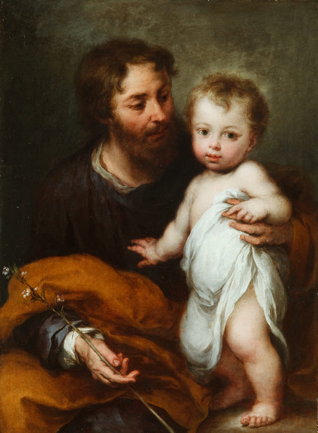 Мурильо Бартоломео Эстебан «Иосиф с младенцем Христом»