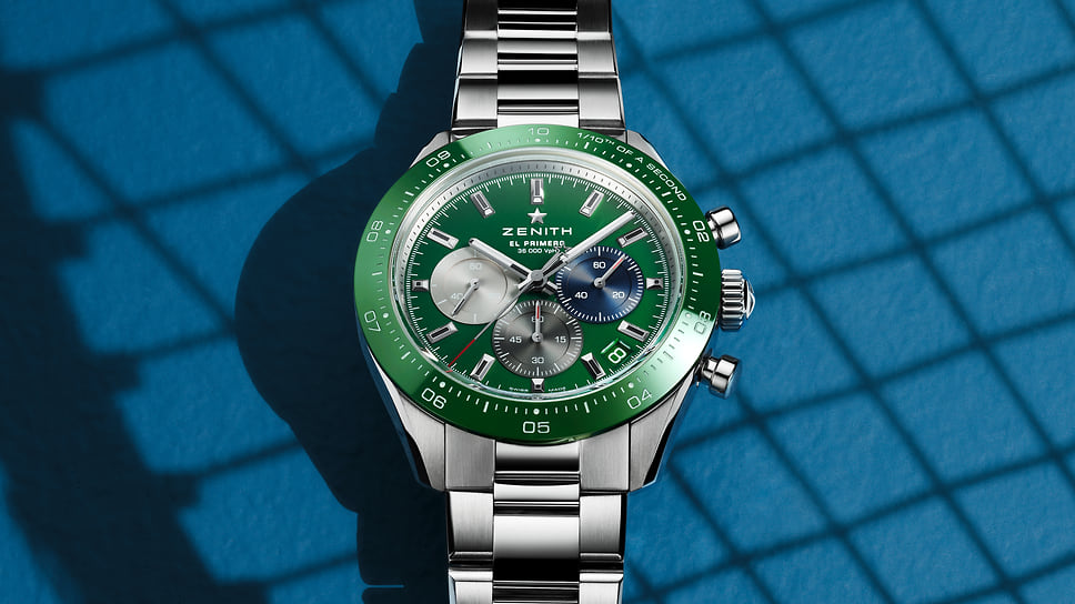 Часы Zenith Chronomaster Sport Green на металлическом браслете