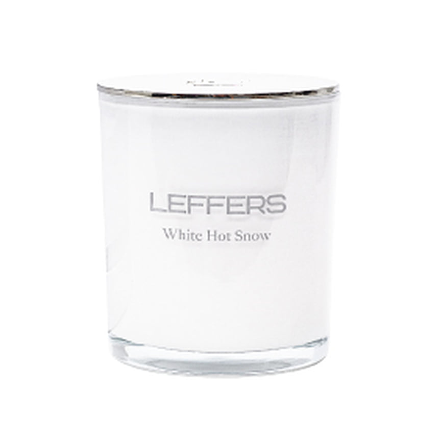 Leffers, парфюмерная свеча White Hot Snow с ароматом гелиотропа, жасмина, абрикоса и дубового мха