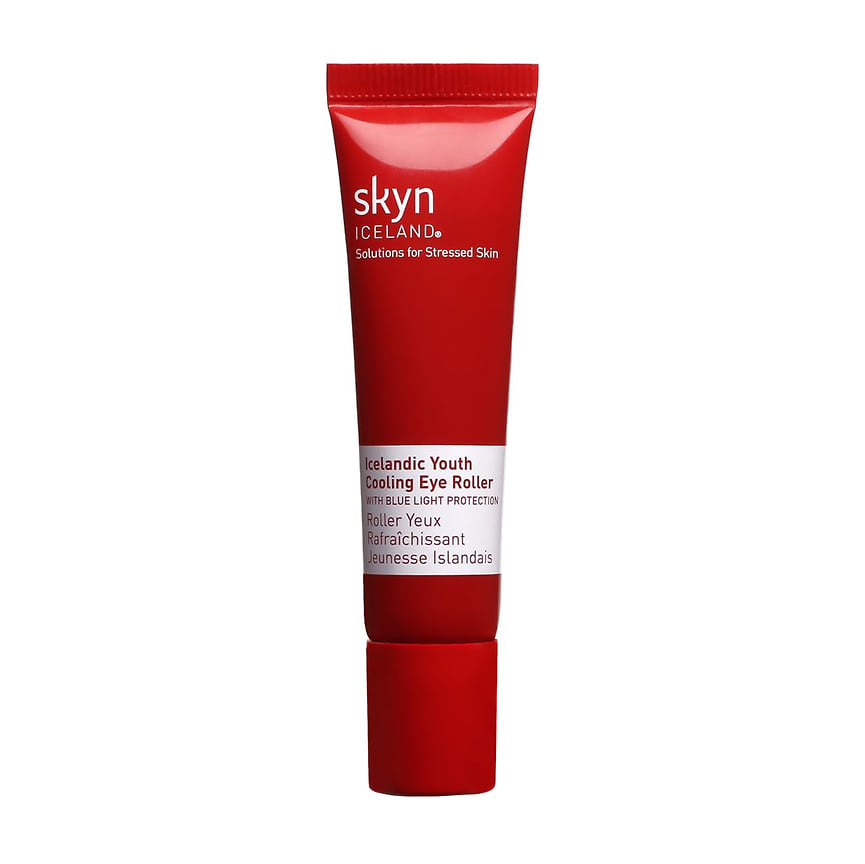 Skyn Iceland, омолаживающая гель-сыворотка с микроводорослями Icelandic Youth Cooling Eye Roller для кожи вокруг глаз: уменьшает отеки, предотвращает преждевременное старение, защищает от экранного излучения