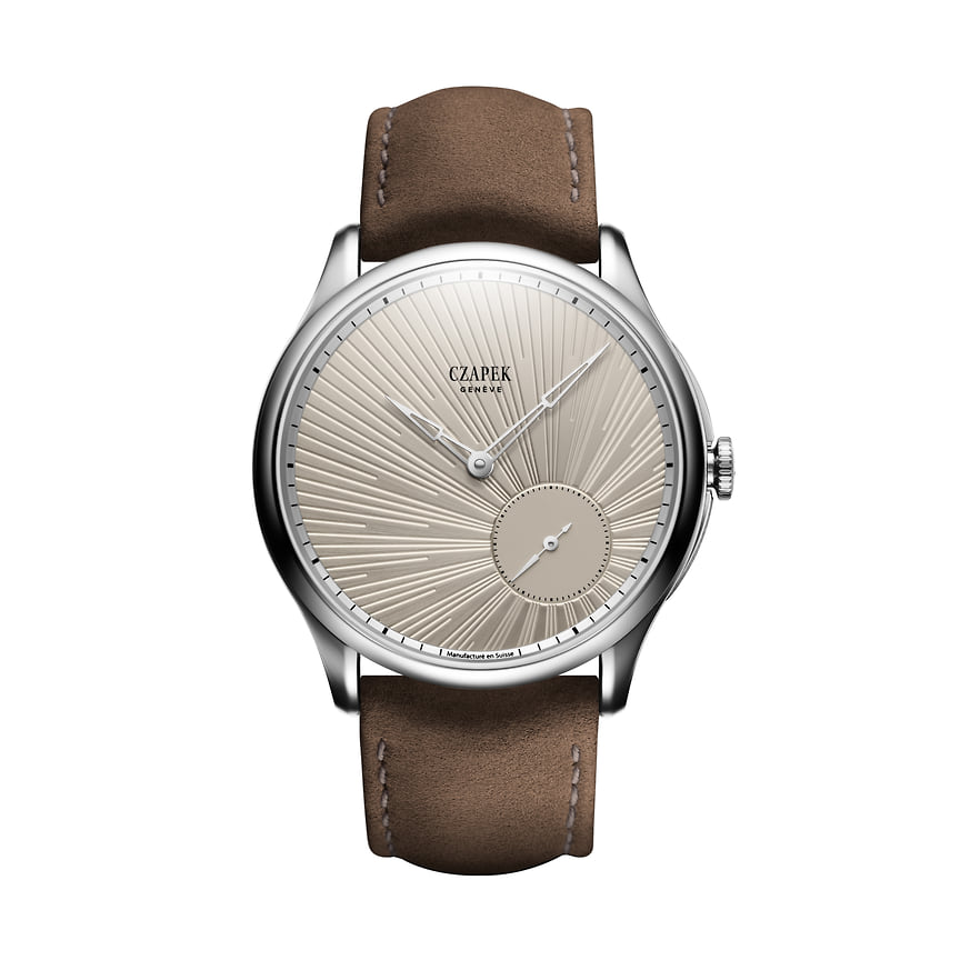 Часы Promenade Guilloche Soleil Ivoire, сталь, эмаль, 38 мм, Czapek &amp; Cie