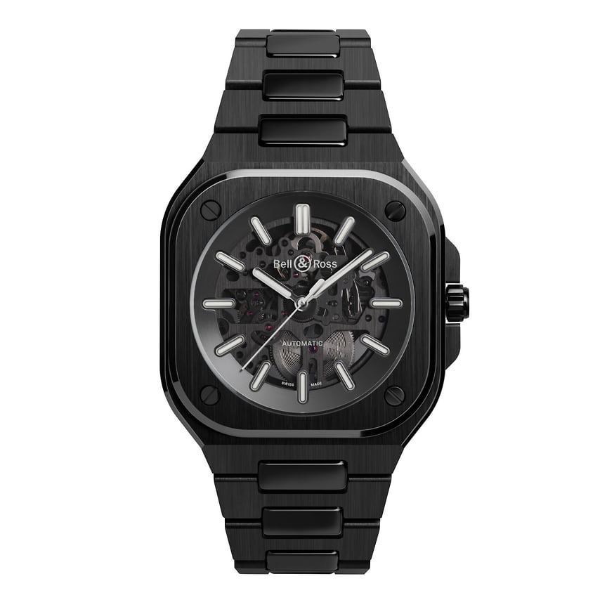 Часы BR05 skeleton black ceramic, керамика, 41 мм, Bell &amp; Ross