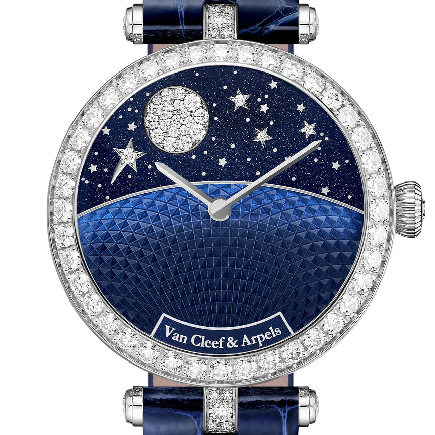 Номинация «Женские часы»: Van Cleef &amp; Arpels Lady Jour Nuit, автоматический механизм, корпус из белого золота, бриллианты, CHF 86,5 тыс.