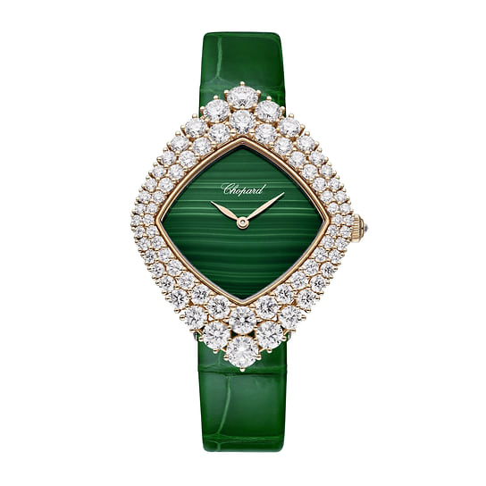 Часы L&#39;Heure du Diamant, золото, бриллианты, малахит, Chopard