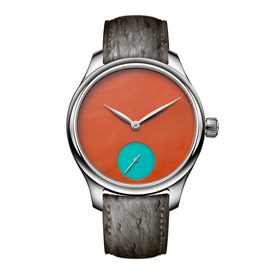 Часы Endeavour Small Seconds Concept Pop, сталь, коралл, бирюза, H. Moser