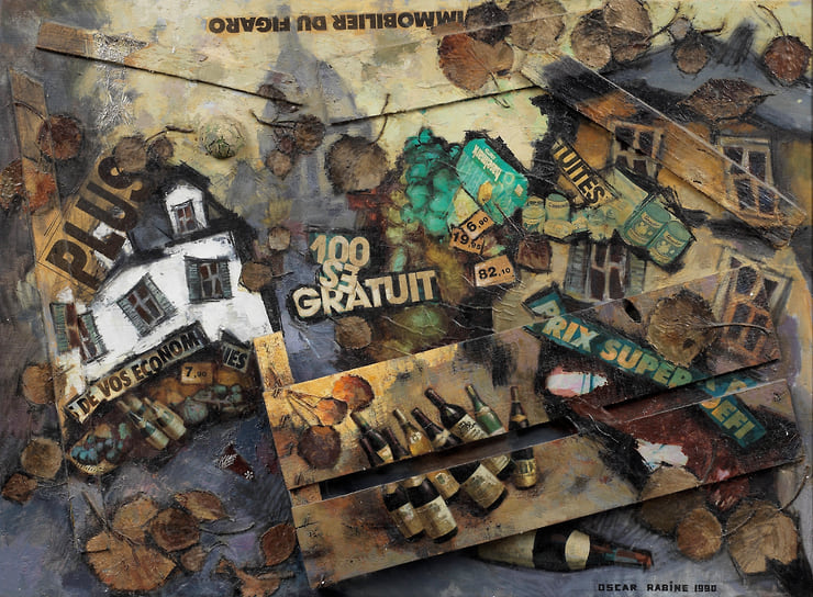 Оскар Рабин «Будний день на Монмартре» 1990