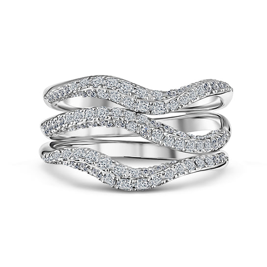 Кольца Lethe, белое золото, бриллианты, Alrosa Diamonds