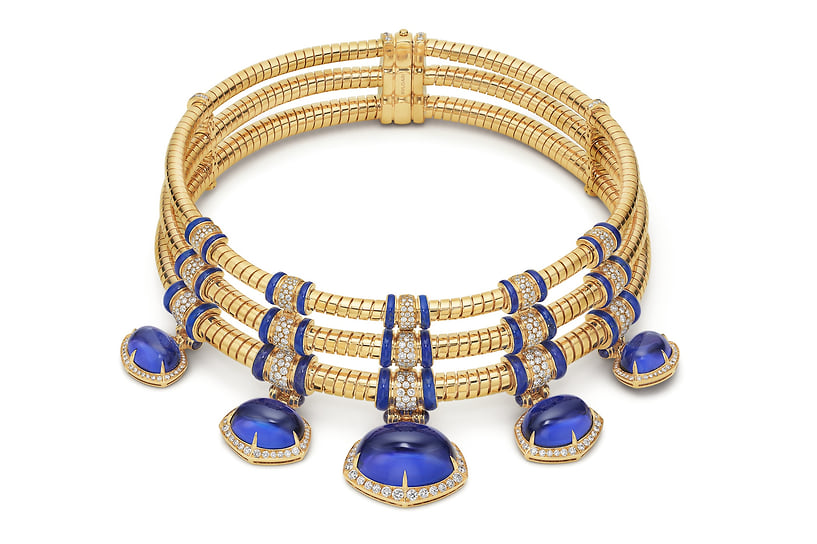 Колье Polychroma с кабошонами танзанитов, Bulgari