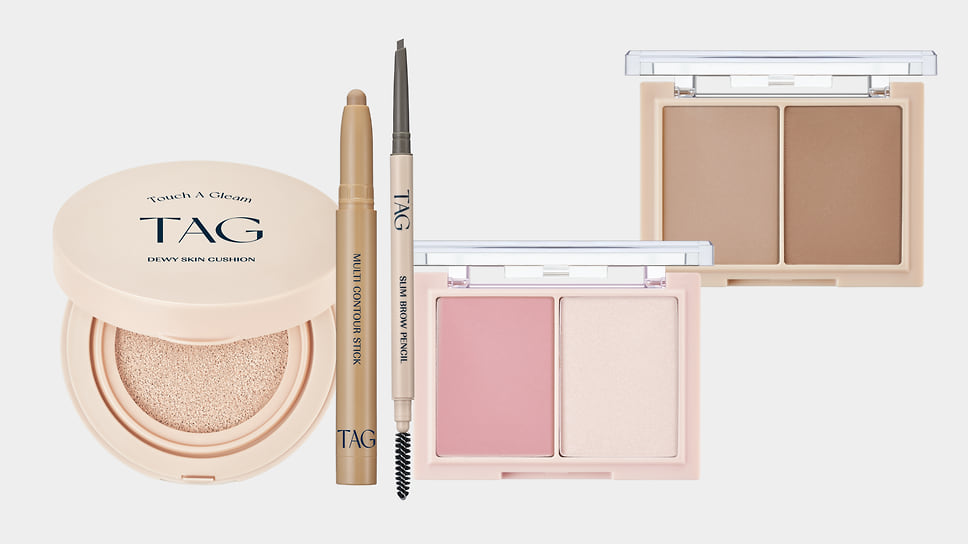 Tag, линия макияжа: тональные средства, румяна, контуринг