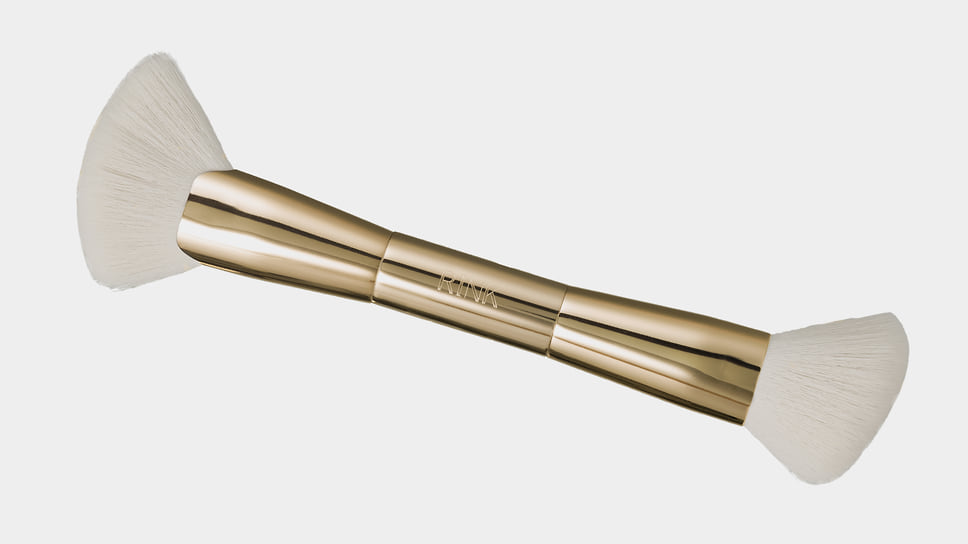 Rink, двусторонняя кисть для нанесения макияжа и растушевки: кремовых текстур контуринга, сухих румян или хайлайтера
