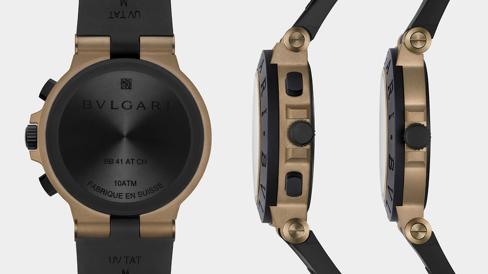 Внутренняя сторона часов Bvlgari Bronzo Chronograph и Bvlgari Bronzo