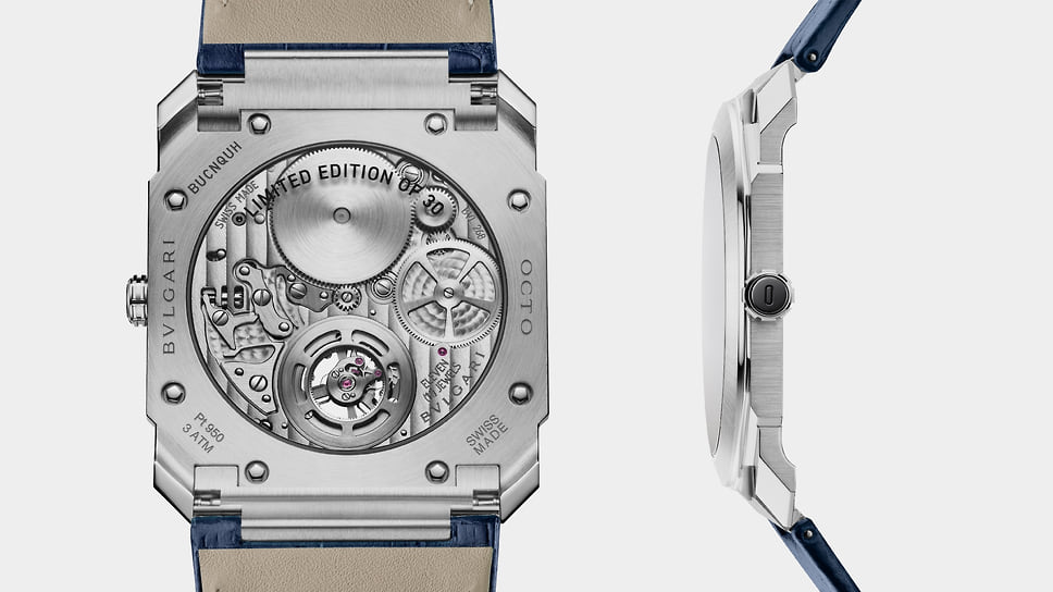 Внутренняя сторона часов Bvlgari Finissimo Blue Marble