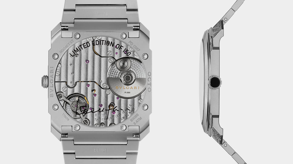 Внутренняя сторона часов Bvlgari Octo Finissimo Lee Ufan Х Bvlgari