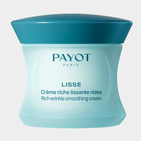 Payot, разглаживающий дневной крем с насыщенной текстурой Lisse Creme Riche Lissante Rides. Формула состоит из 93% ингредиентов натурального происхождения – растительного комплекса и гиалуроновой кислоты