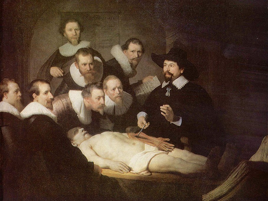 &quot;Урок анатомии доктора Тульпа&quot; кисти Рембрандта не состоялся бы, если бы доктор Тульп не скупал трупы во внеурочное время 
