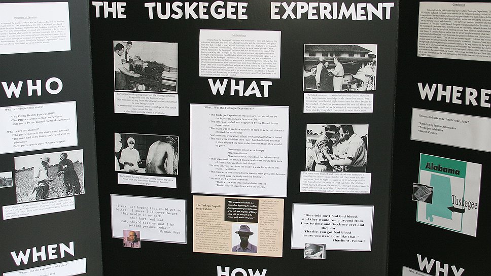 Эксперимент Таскиги попал во все газеты, включая стенные, как яркий пример нарушения врачебной этики 
