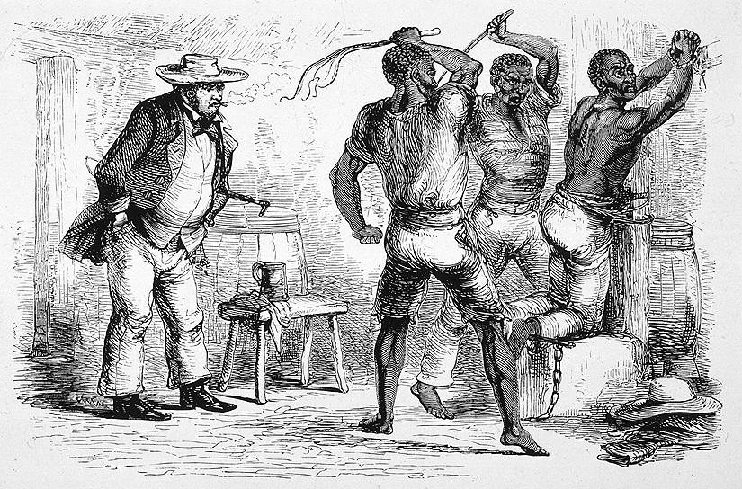 Погонщики рабов и сами работали под страхом порки 

