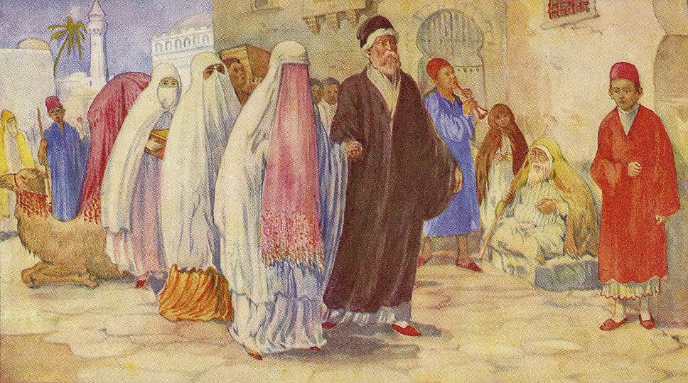В Средней Азии жених часто не видел невесту до самой свадьбы, а взглянуть на тещу ему не позволялось и после 

