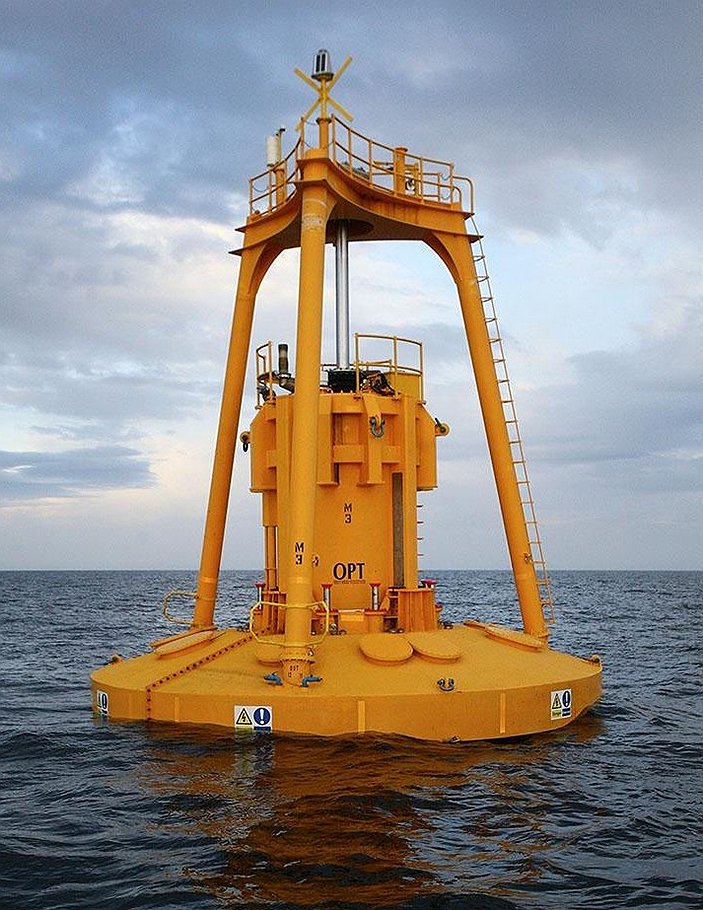 Так выглядит конкурирующая станция PB150 Powerbuoy компании Ocean Power Technologies 