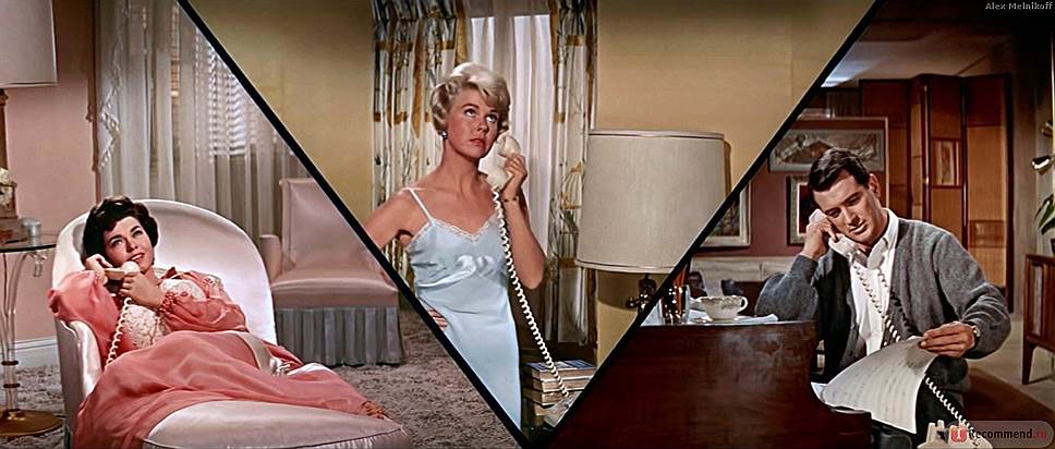 Фильм &quot;Телефон пополам&quot; (1959). В поликадре использованы разные геометрические формы 
