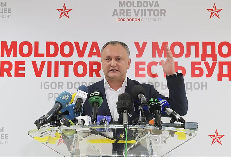 Избранный президент Молдавии Игорь Додон