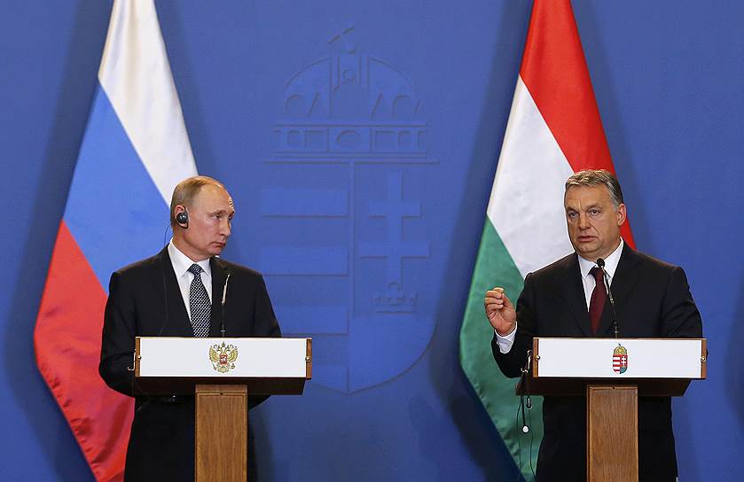 Президент России Владимир Путин и премьер-министр Венгрии Виктор Орбан