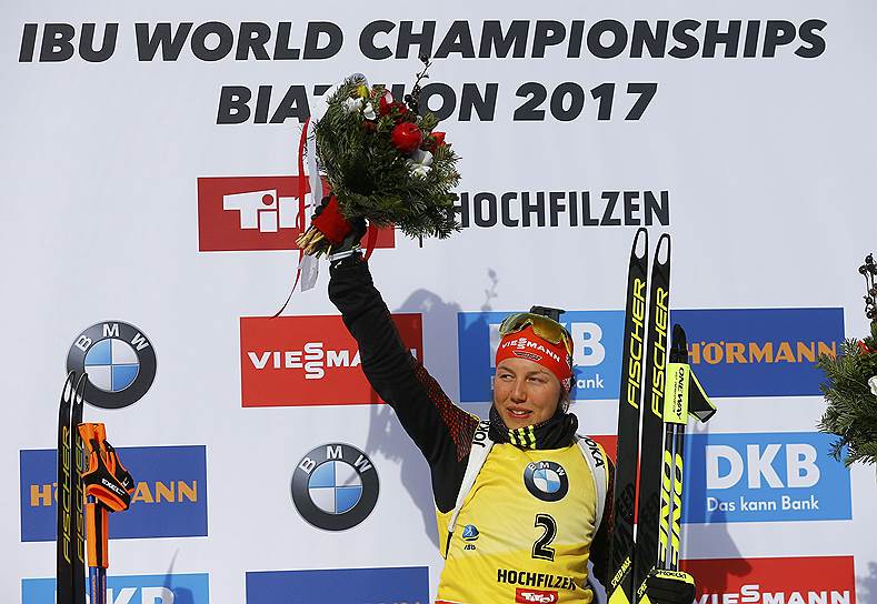 Немецкая биатлонистка Лаура Дальмайер