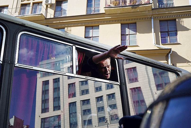 Москва. Задержание политика Алексея Навального