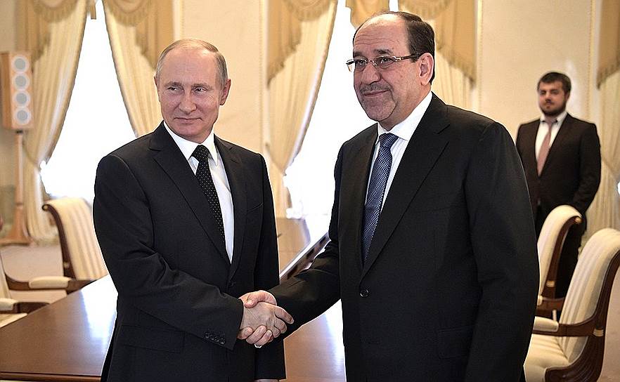 Президент России Владимир Путин и вице-президент Ирака Нури аль-Малики