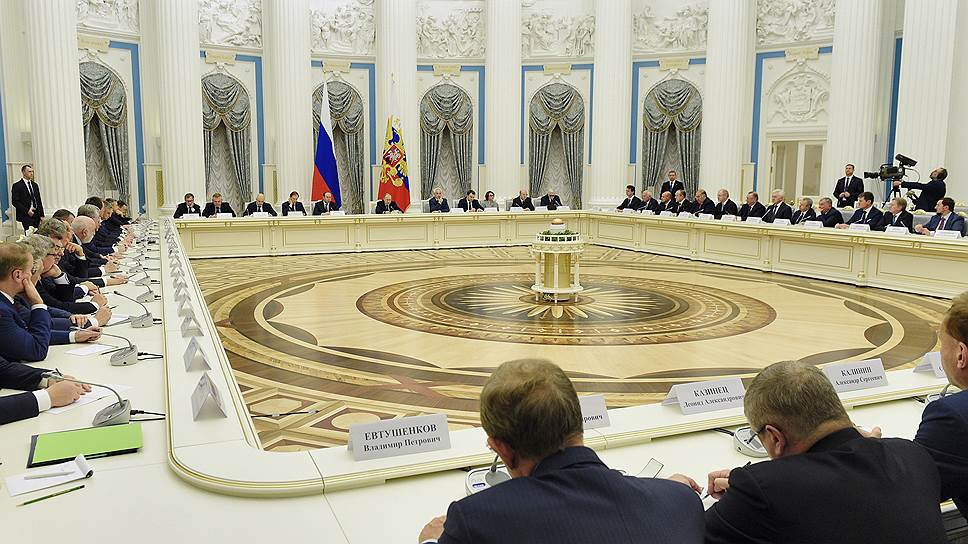 Представители российских деловых кругов в Кремле